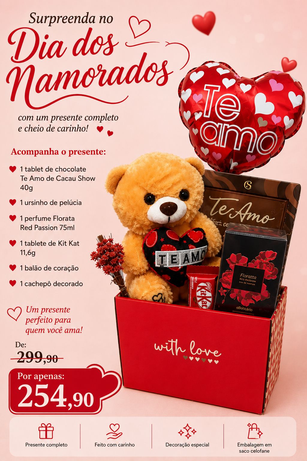 Caixa Floratta Red Passion — O Boticário