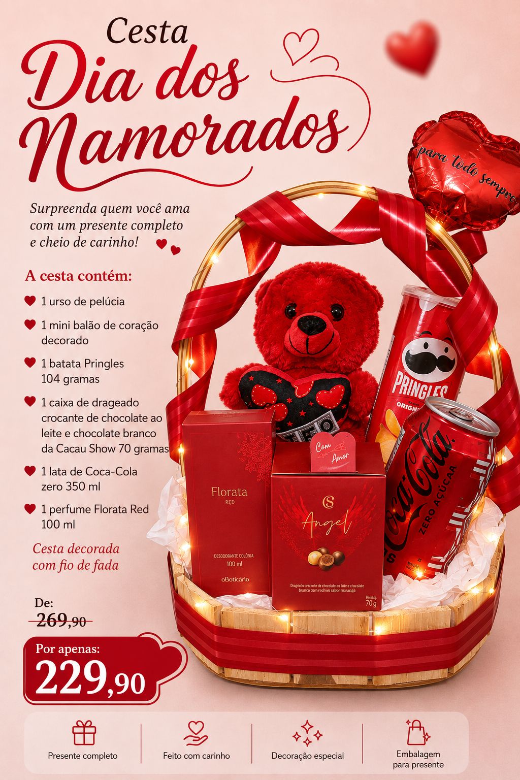 Cesta Floratta Red — O Boticário
